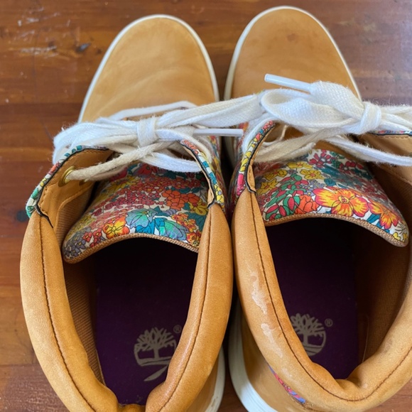 Timberland x Liberty of London Bria Wheat Nubuk Sneakers Women's Size 8.5 - Picture 7 of 14